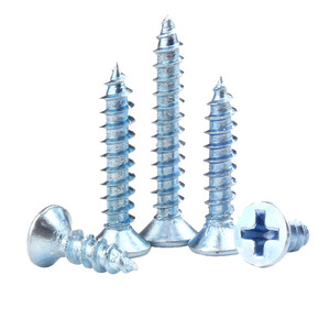 Factory Price <b>Galvanized</b> M4 M5 M6 Cross Recessed Countersunk Head Self-Tapping <b>Screws</b> Metal Metric Measurement System - Product Image 1