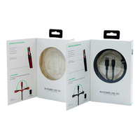 Boîtes en carton imprimées personnalisées produit électronique crochet boîte d'emballage cadeau imprimé câble de données Bluetooth écouteur boîte-cadeau