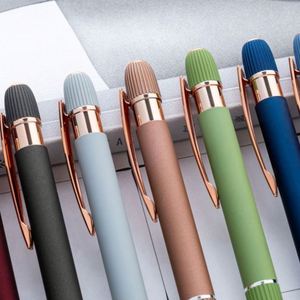 1.0Mm Glue-Spray Retractable Aluminum Custom Logo New Rose <b>Gold</b> Multi-Color Threaded Metal <b>Pen</b> - Product Image 2