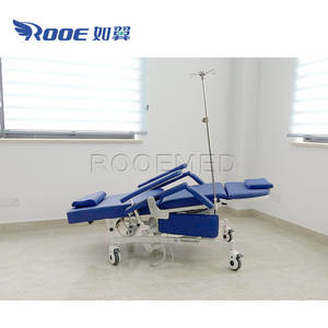 Hastane mobilyası çok fonksiyonlu elektrikli uzaktan kumanda phlebotomy kan örnek toplama sandalye ile çift kol dayama - Product Image 3