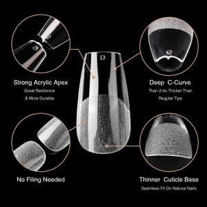 Fabricant de pointes d'<span class=keywords><strong>ongles</strong></span> en gel souple carrées à couverture complète de qualité supérieure, conception personnalisée, <span class=keywords><strong>ongles</strong></span> à presser, style French Tip pour les <span class=keywords><strong>ongles</strong></span> professionnels - Product Image 4