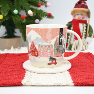 Tasses à café en céramique de boule à neige de haute qualité en gros d'usine belle tasse de Noël avec la conception de boule à neige - Product Image 3