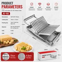 Coupe-fromage manuel en acier inoxydable de qualité alimentaire 19 mm et 9,5 mm pour restaurant