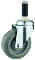 Roulette d'escalier à tige de service moyen pivotante avec double frein pour roue de roulette réglable, échelle mobile Rueda Para Andamio