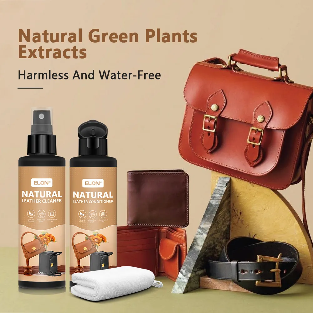 Productos profesionales para el cuidado del cuero Limpiador de cuero Bolso de lujo Clean Leather Naturally Care Kit