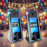 Miroir Photo Selfie Rétro Tactile en Promotion – Cabine Photo Magique avec Appareil Photo Reflex, Impression en Libre-Service, Métal, Verre Trempé, USB/Wi-Fi