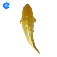 Poissons artificiels d'aquarium Décoration d'étang flottant en résine Statue d'animal Poisson koi orange