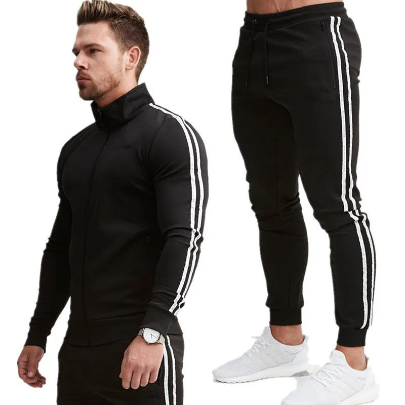 Wholesale EUROPE Hot Selling Mens Workout Gym Clothing 2pcs Gym Wear Men Sweat Suit