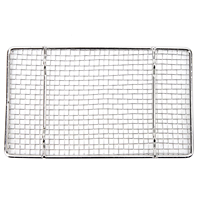 Grille de barbecue coréenne jetable en acier inoxydable – Grille en fil métallique élargie pour poulet rôti et camping