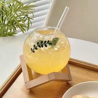 Vente en gros usine – Tasse lune personnalisée en verre borosilicate haute résistance, anti-explosion, résistante aux hautes températures, design moderne