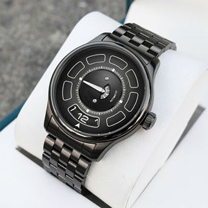 OEM <b>Watch</b> Custom Unique UFO-Shaped Mechanical Automatic Wandering Jubilee <b>Bracelet</b> Black Stainless Steel Wristwatch Manufacturer - Product Image 1