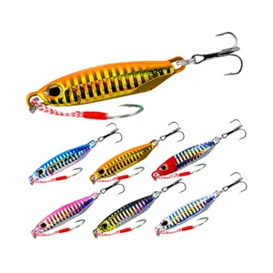 Grosir umpan pancing logam 16g 32g Casting umpan 3d mata lambat Jigs umpan Spinner umpan Jigging umpan