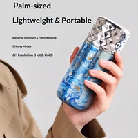 Tasse de voyage isotherme GETWICK en titane pur [Qinghe] avec infuseur à thé antibactérien, rétention de chaleur, portable, compacte, haute valeur, idéale pour les fêtes