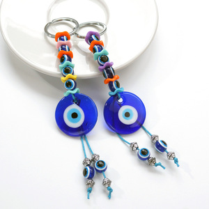 Turc bleu mauvais œil pendentif collier mode chaîne de perles <span class=keywords><strong>porte</strong></span>-clés avec tenture murale décor mauvais œil <span class=keywords><strong>porte</strong></span>-clés - Product Image 2