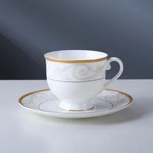 유럽 로얄 알버트 오후 본 중국 에스프레소 음료 용기 찻잔 세트 고급 커피 컵 접시