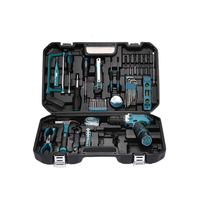 Kit Combiné Outils Électriques Sans Fil Perceuse Visseuse Clé à Molette Coffret Boîte à Outils Jeu d'Outils Complet