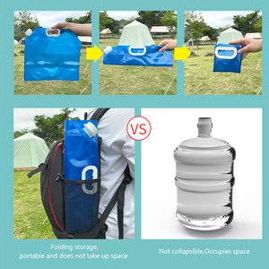 5 lít gallon lưu trữ có thể gập lại túi nước di động đi bộ đường dài LDPE uống container bao bì Spout Pouch nước túi nhựa - Product Image 2