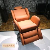 Fauteuil de barbier pliable et inclinable en cuir vert, entièrement recouvert de cuir, avec levage hydraulique rétro, réglable en hauteur, rotation à 360 degrés