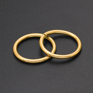 Anillo de nariz de acero inoxidable, joyería geométrica con círculo azul para nariz, labio, septum, adorno BH1001 - Product Image 3