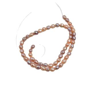 Perles en vrac de forme baroque de couleur bonbon naturelle de 5 à 6 mm, accessoires de bijoux DIY, double face, trou droit, couleur mélangée - Product Image 5