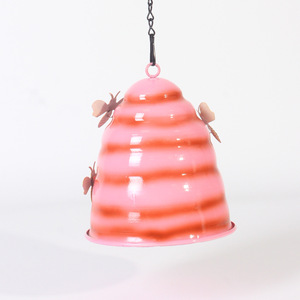 Mangeoires suspendues <span class=keywords><strong>d</strong></span>écoratives Art <span class=keywords><strong>D</strong></span>éco en fer émaillé jaune, résistantes à l'<span class=keywords><strong>eau</strong></span>, les plus vendues, pour la <span class=keywords><strong>d</strong></span>écoration extérieure des nichoirs à oiseaux - Product Image 2