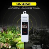 Pengontrol Karbon Dioksida Sensor Deteksi NDIR Dua Kanal Soket Kontrol Ganda Rumah Kaca Hidroponik Alarm Suara Daya 5W