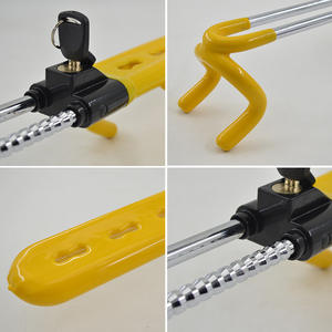 Serrure <span class=keywords><strong>antivol</strong></span> de véhicule Pince à longueur réglable Double crochet <span class=keywords><strong>Barre</strong></span> de verrouillage du volant - Product Image 5