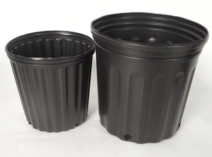 Pot de fleurs en plastique PP souple noir écologique, moulé par soufflage, pour jardin domestique, non revêtu, modèle JN, neuf, fourni par l'usine - Product Image 4