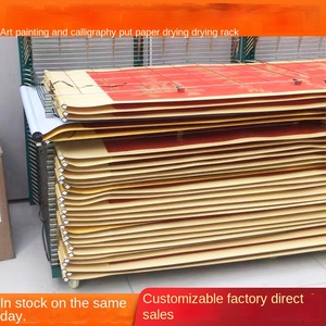 Metal Art Paper Painting Calligraphy Dry <strong>Rack</strong> Foldable Lasagna <strong>Storage</strong> Turnover Shelf Standing Type for Silk-Screen Printing - Product Image 5
