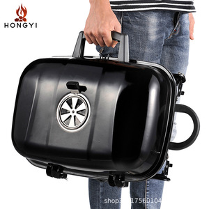 เตาบาร์บีคิวถ่านพกพา Hongyi น้ำหนัก 3.6 กก. ทำจากพลาสติก สำหรับตั้งแคมป์กลางแจ้ง ปิ้งย่างไร้ควัน พร้อมฝาปิด สำหรับย่างเนื้อและไก่ - Product Image 2
