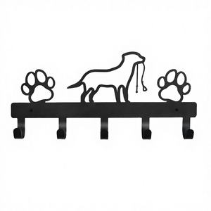 Ganchos Decorativos de Pared Multifuncionales Ajustables de Metal Negro con Forma de Animal, Estilo Rústico, con 5 Colgadores para Sala de Estar - Product Image 2