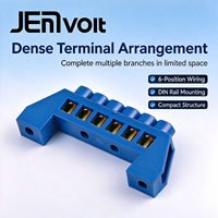 Barre de connexion neutre de type pont JEMA pour montage sur rail DIN, en laiton, pour mise à la terre et protection contre la foudre