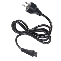 Câble d'alimentation pour ordinateur portable/bureau 1,8 m H05VV-F 0,75 mm noir EU 3 broches IEC C13 C7 C5 vers C5 avec 100 % cuivre pur 250 V