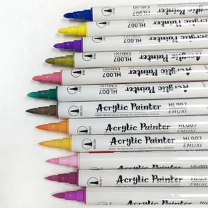 Khy 60 màu sắc viết mịn đôi nước dựa trên vĩnh viễn đánh dấu tip Acrylic đánh dấu sơn graffiti màu acrylic sơn bút - Product Image 2