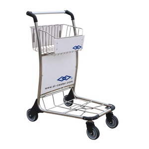 Chariot à 4 roues en acier inoxydable pour les passagers Chariot de magasin hors taxes de l'aéroport 304 Chariot à passagers de l'aéroport - Product Image 4