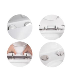 Couvre-siège de toilette en plastique PP blanc robuste, fermeture douce et silencieuse, couvercle <span class=keywords><strong>WC</strong></span> universel <span class=keywords><strong>pour</strong></span> hôtel moderne, appartement, projet - Product Image 2
