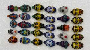 Accessoires décoratifs faits à la main en alliage de cuivre, expressions colorées, plaqué cuivre-palladium, pour la fabrication de bijoux, projets d'artisanat - Product Image 5