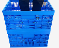 Boîte de rangement pliable robuste, solide, empilable, pour entrepôt logistique, utilisation industrielle, caisse de manutention
