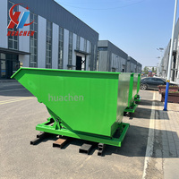 Trémie auto-vidante en acier doux de 6 yards à haute durabilité pour chariot élévateur
