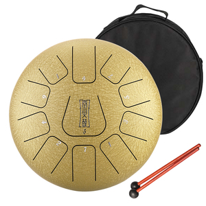 Tambour à langue en acier Hluru, 11 notes, 10 pouces, instruments de musique à percussion, avec bosse, THF11-10 - Product Image 1