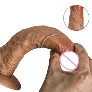 Brinquedos sexuais por atacado Seguro Real pênis dildo massagem vaginal Masturbação Feminina Pele Sentimento Real dildo para as mulheres