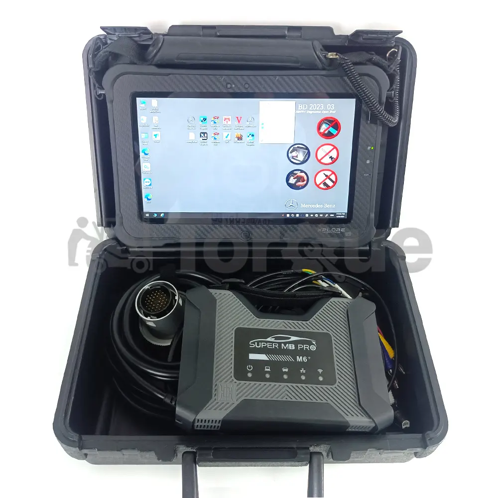 Xplore Tablet + SUPER MB Pro M6, alat diagnostik otomatis untuk mobil Benz truk Van XENTRY Diagnosis