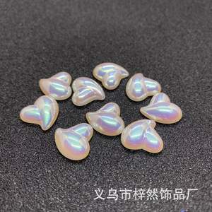Lo último en forma de corazón Mapei Pearl, accesorios de joyería coloridos de media cara, Pendientes colgantes, accesorios DIY - Product Image 4
