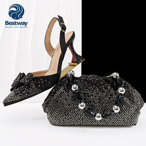 Sepatu dan Tas Pesta Bestway Berkualitas Tinggi Ukuran 38-43 Hak 3.3 Inci Sepatu Italia Tas Tangan Wanita - Product Image 2