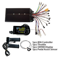 Kit de conversion moteur pour vélo électrique et trottinette 48-72V 80A 3000W 5000W avec contrôleur à capteur Hall