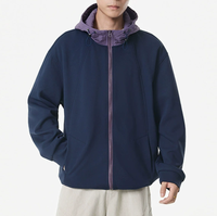 Veste à capuche colorée pour homme, fermeture éclair intégrale, coupe ample, décontractée, pour le printemps et l'automne, tenue de rue quotidienne