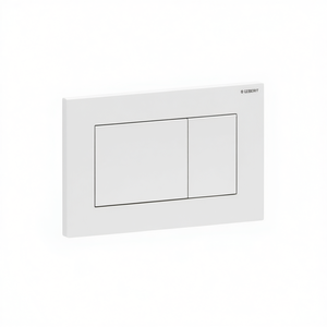 Plaque de commande GEBERIT Sigma 30 à 2 boutons, blanc mat, bord inférieur blanc, longueur 29,9 cm, pour chasse d'eau - Product Image 2