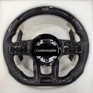 Volante Deportivo de Cuero y Fibra de Carbono con Pantalla LED para Mercedes-Benz <span class=keywords><strong>AMG</strong></span> W204 W205 W211 W203 W212 W176 W213 W222 C63 Clase G - Product Image 3