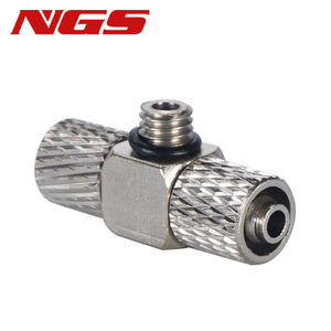 Sambungan Pipa Miniatur Kuningan untuk Selang, Nipple Logam, Quick Joint, Twist Tube, Watercooling Connector, Compact Piping Barb <span class=keywords><strong>M</strong></span>-4HL-4 - Product Image 6