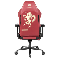 Chaise de jeu exécutive réglable ergonomique pour filles, pivotante en cuir à armature métallique de haute qualité, grande et grande taille
